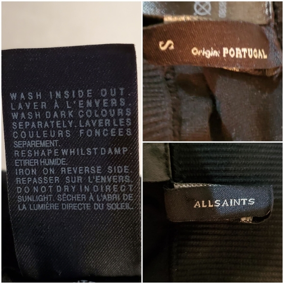 All Saints Brix Leggings, Black, Cotton, Size S. - Picture 4 of 8